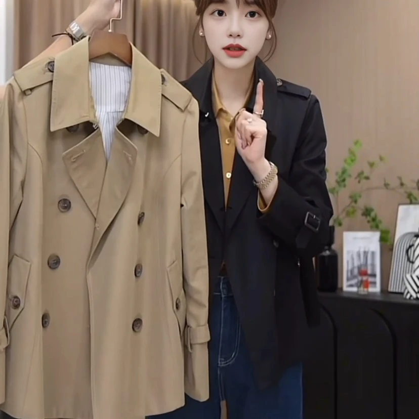 加厚高级感短款气质风衣外套女2025秋季新款休闲显瘦超好看上衣