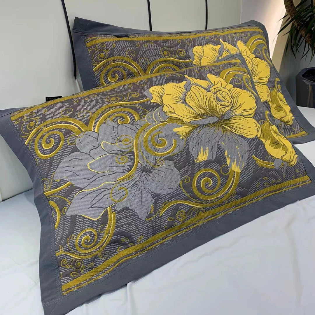 纯棉纱布枕巾--天姿国色