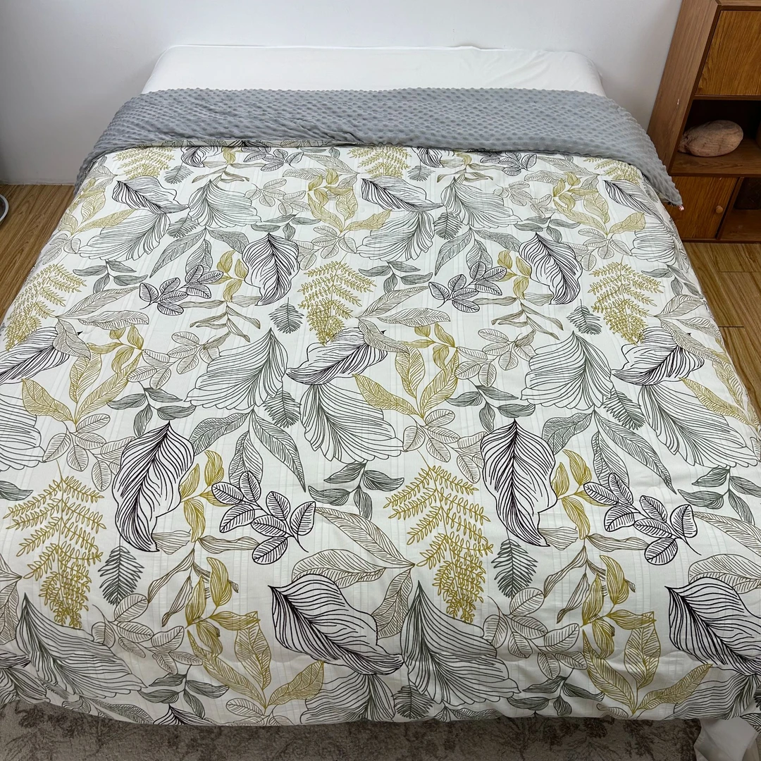 冬款加厚豆豆被双人--热带雨林200-230(约6斤)