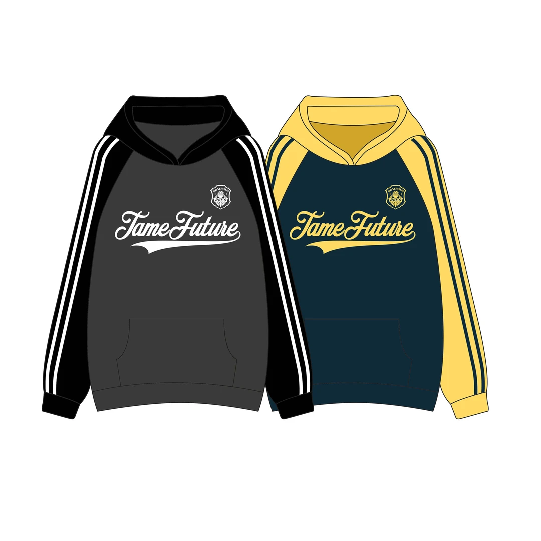 ROSE2024秋冬季潮流百搭宽松字母刺绣连帽口袋套头卫衣男女款式