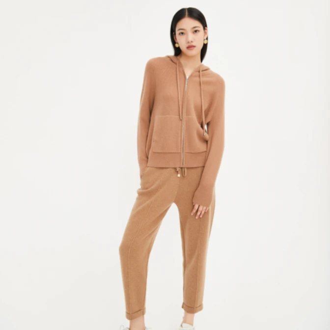 MIHUANG/米皇2024加厚加密冬季加厚宽松休闲针织女士哈伦裤522148