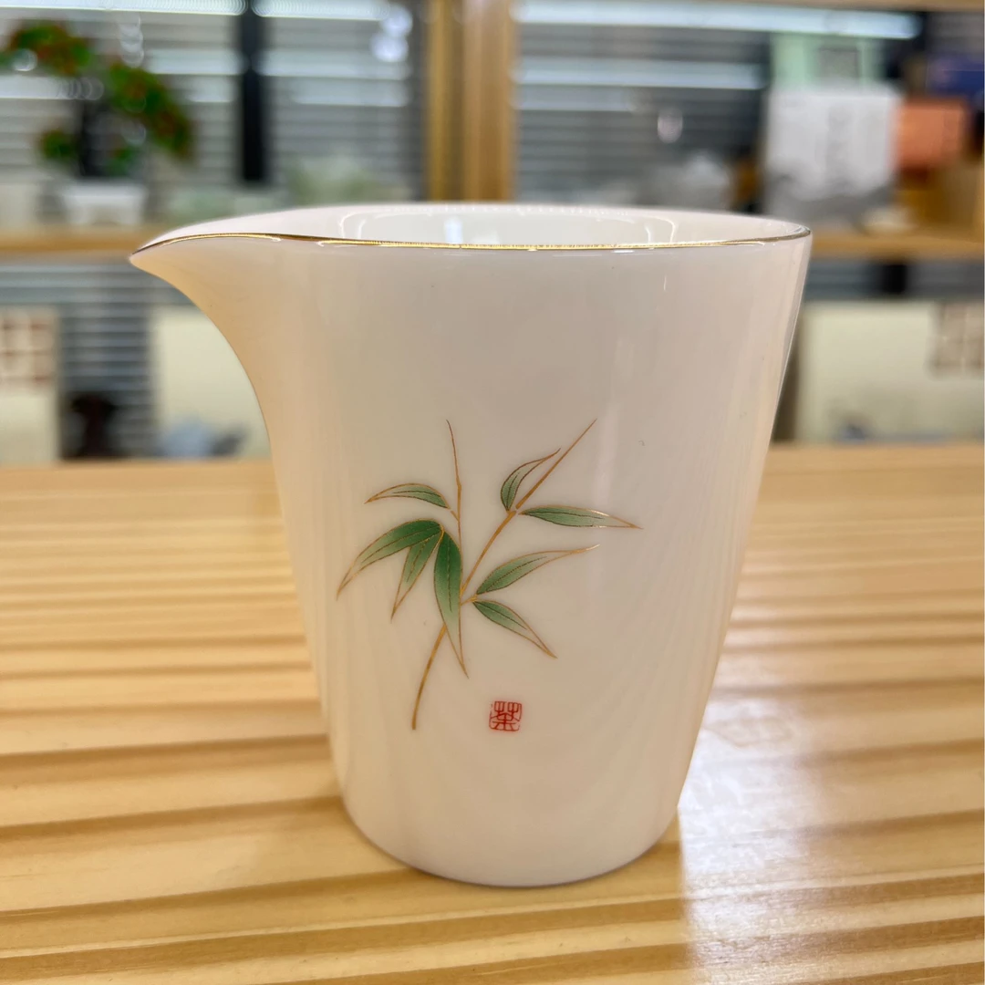 公道杯190ml  羊脂玉瓷分茶杯功夫茶具配件 安全泡沫包装