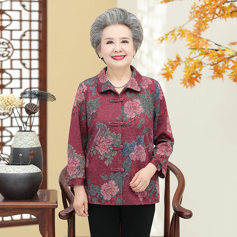 【芊上】6889 妈妈装春秋款上衣
