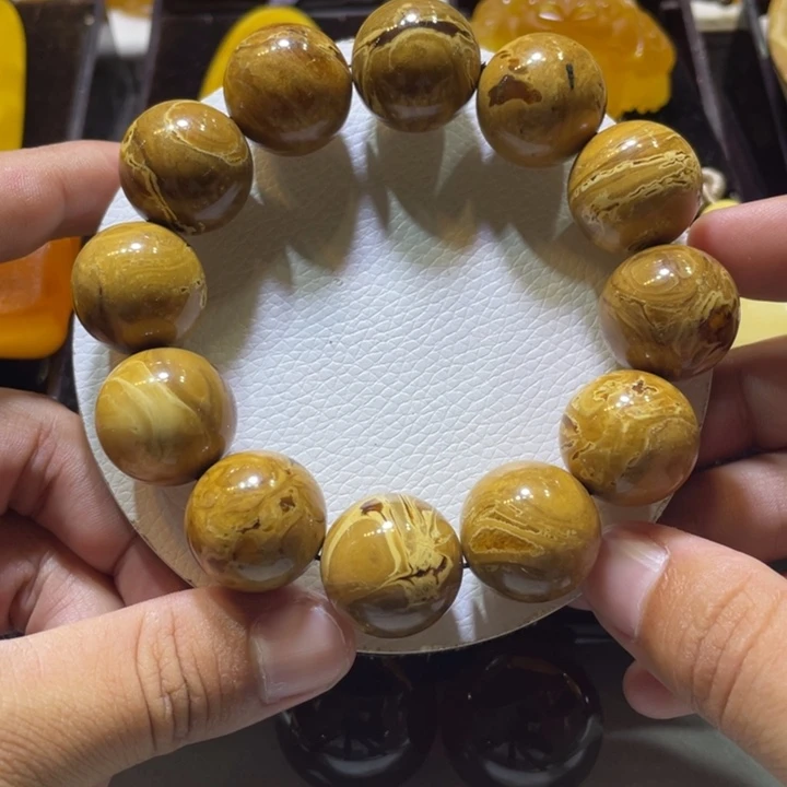 琥珀颈饰未镶嵌琥珀手串