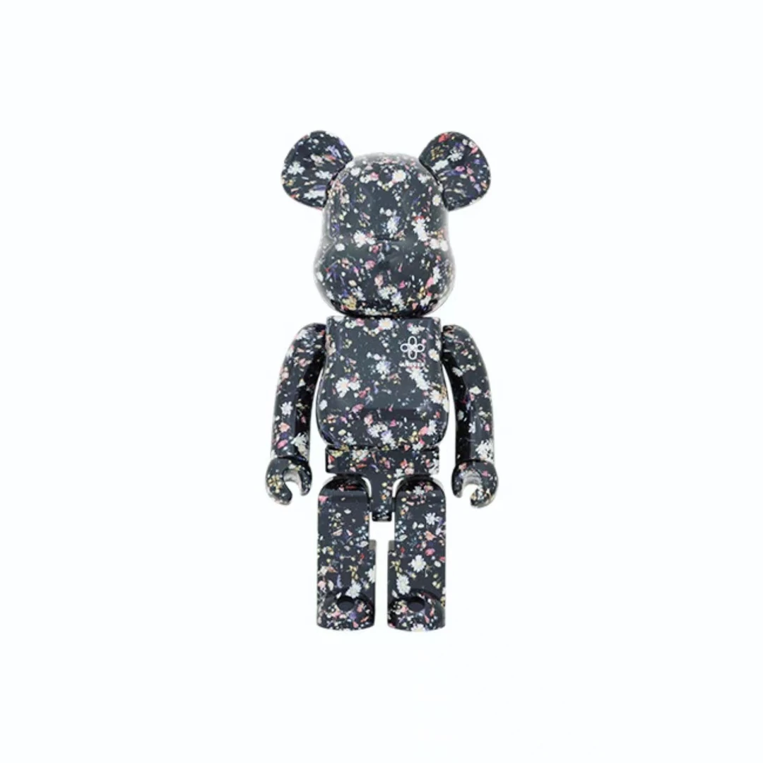 Bearbrick 积木熊 黑色碎花 1000%