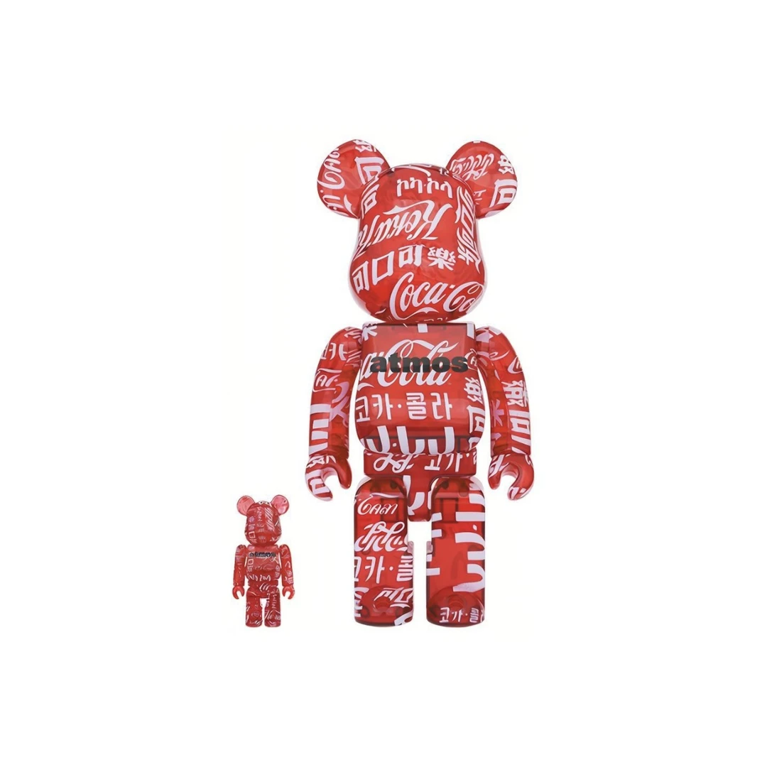 Bearbrick 积木熊 atmos 红色透明 可口可乐 400%+100%