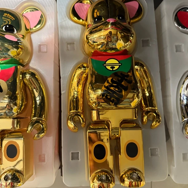 Bearbrick 积木熊 金色亮灯招财猫 400%