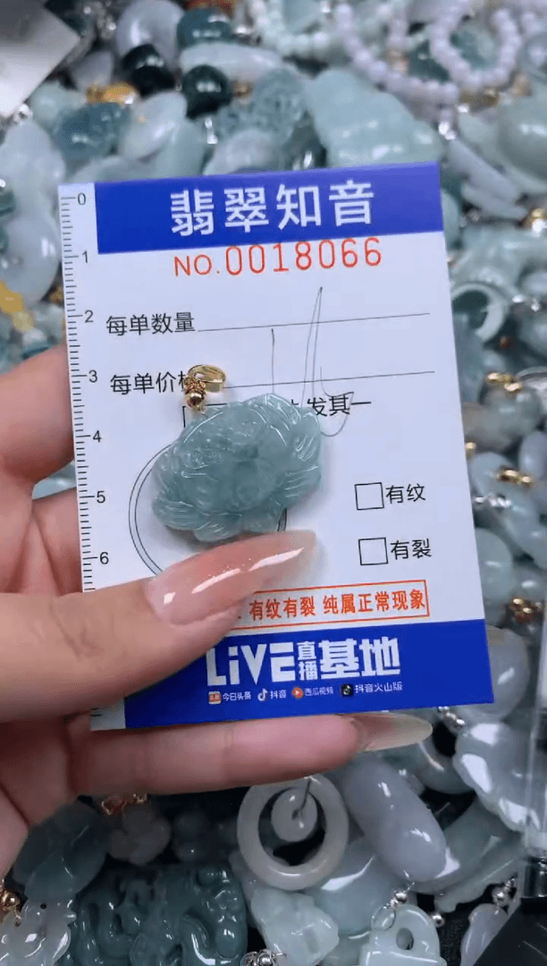 【闪购商品】翡翠挂件未镶嵌含绳18066