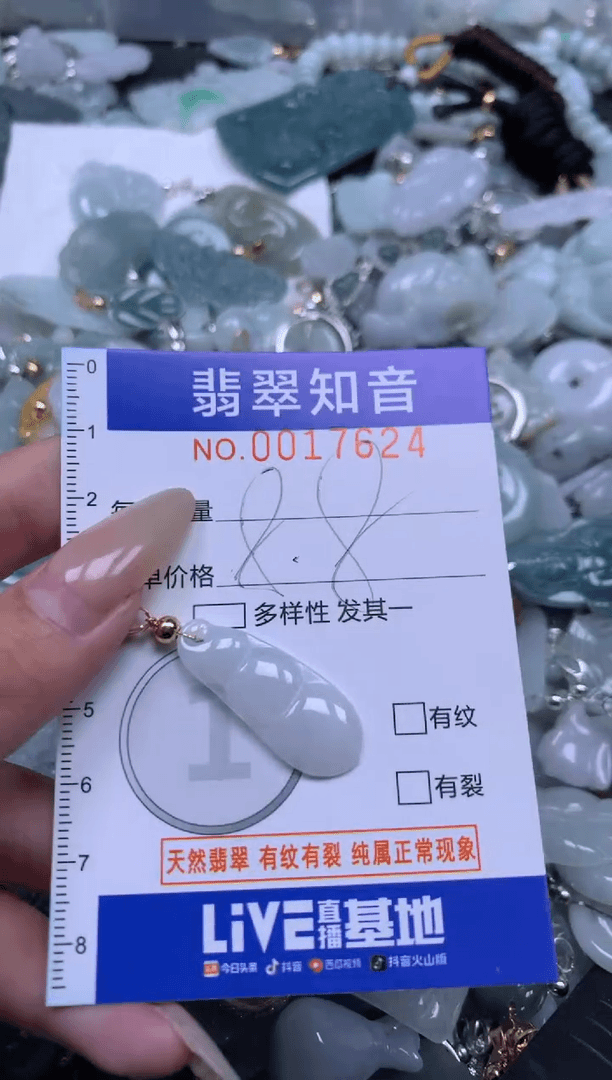 【闪购商品】翡翠挂件未镶嵌含绳17624