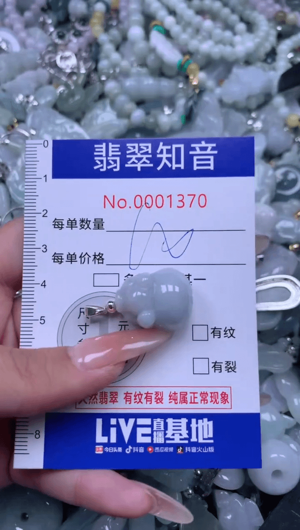 【闪购商品】翡翠挂件未镶嵌含绳1370