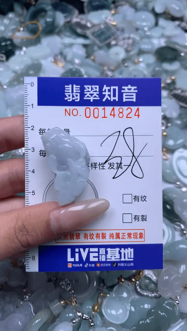 【闪购商品】翡翠挂件未镶嵌含绳14824