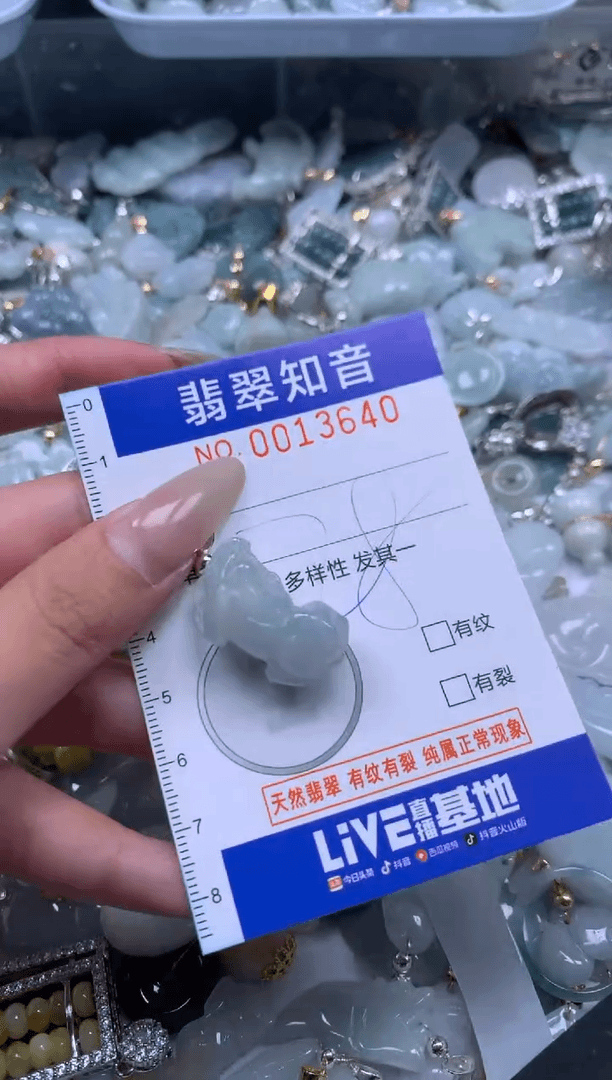 【闪购商品】翡翠挂件未镶嵌含绳13640