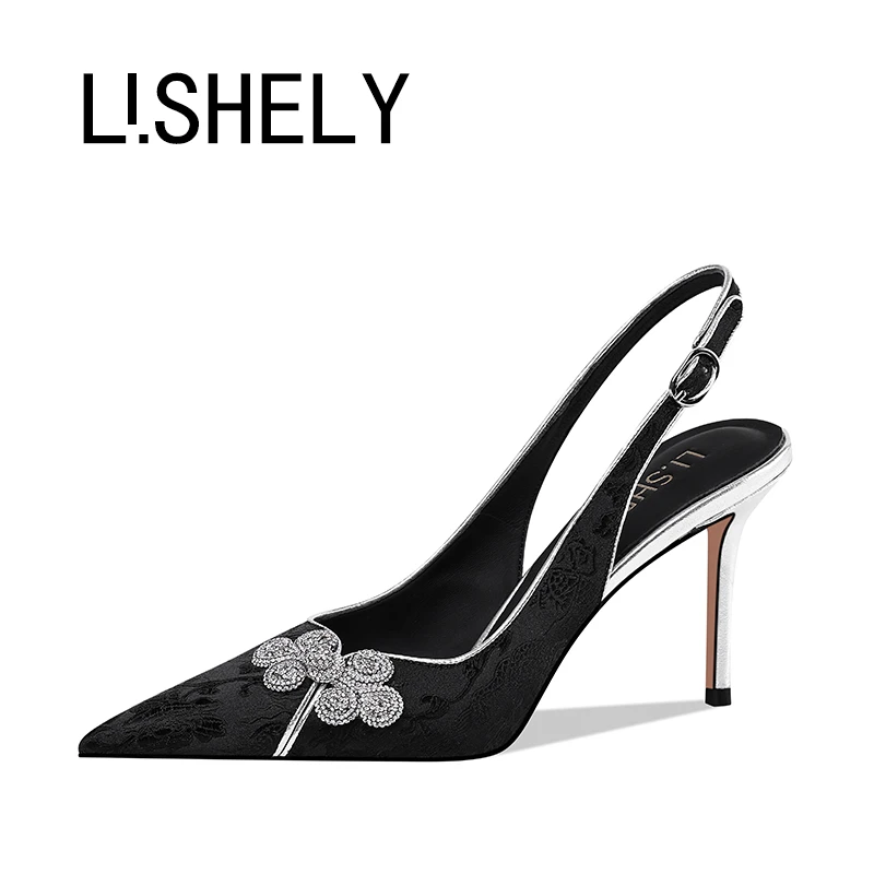 现货880[古韵清幽]24夏季7cm国风细跟复古轻奢气质典雅女士高跟鞋