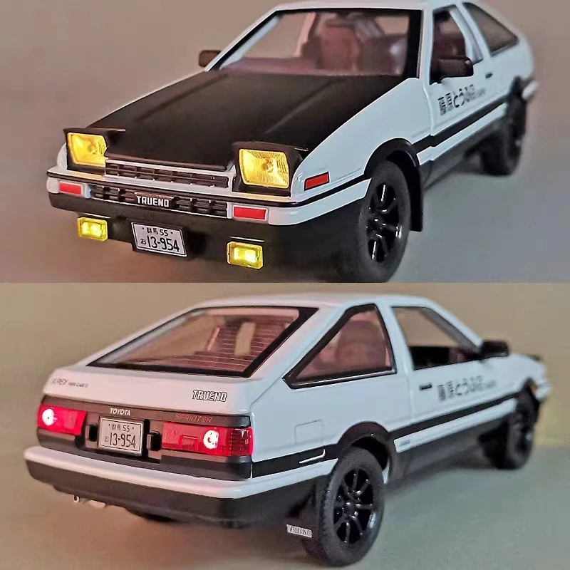 1:24 AE86 合金车模 头文字D拓海同款金属摆件【现货】