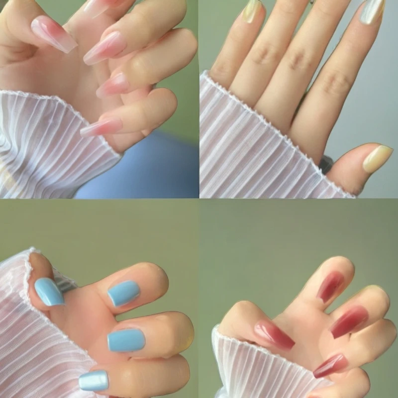 穿戴甲流行色纯色日常款（直播间选款 下单备注编号）