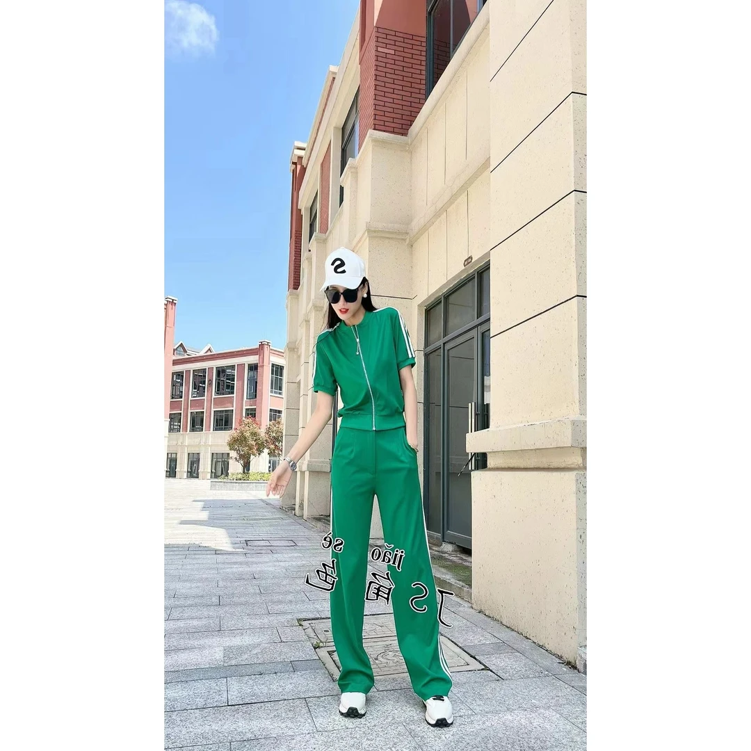 0970-B-4-3-3      夏天新款韩版时尚宽松显瘦百搭女休闲运动套装