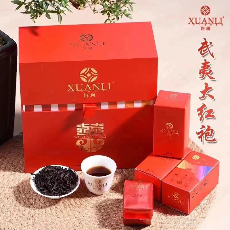 XUAN LI/轩利大红袍喜盒系列武夷山岩茶浓香型乌龙茶盒装茶叶200g