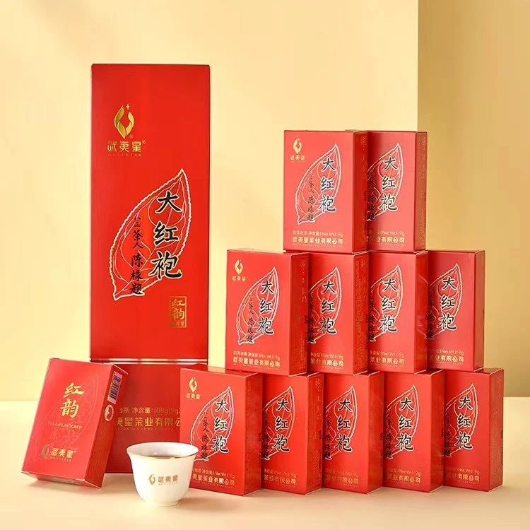 武夷星五香系列红韵大红袍竖条108克/条（9克*12泡）浓香武夷岩茶