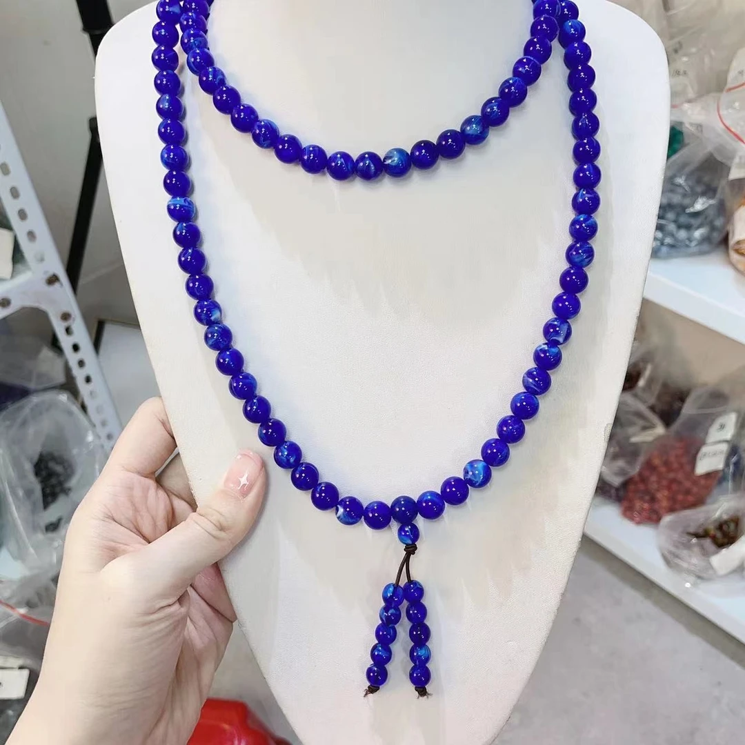 Y317天空蓝蜜蜡108.10M毛衣链《多样性发货，发其一》