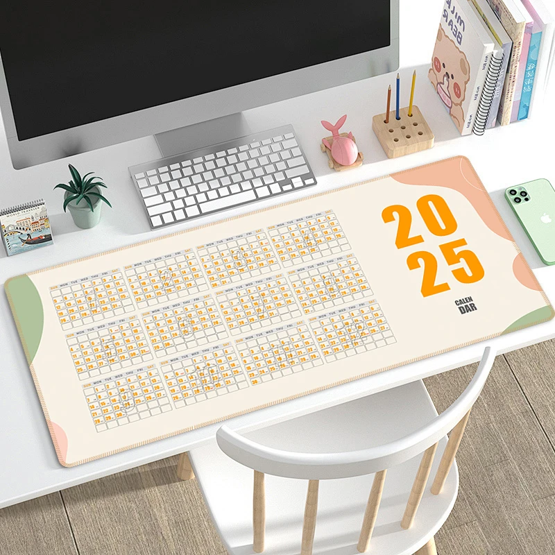 多功能桌垫2025年日历款鼠标垫办公桌装饰礼品垫键盘垫电脑可爱