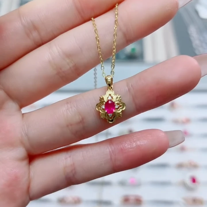 红宝石锁骨链18K金镶嵌·