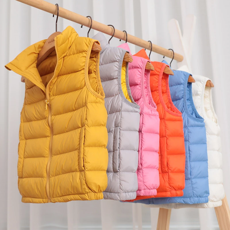 【小童浮力】V雅鹿轻薄儿童羽绒马甲背心中大童宝宝男女童