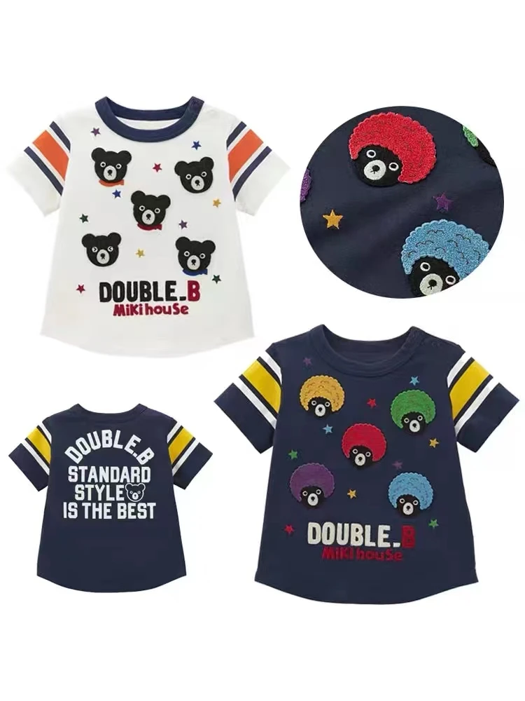 宝宝夏季短袖黑白爆炸头