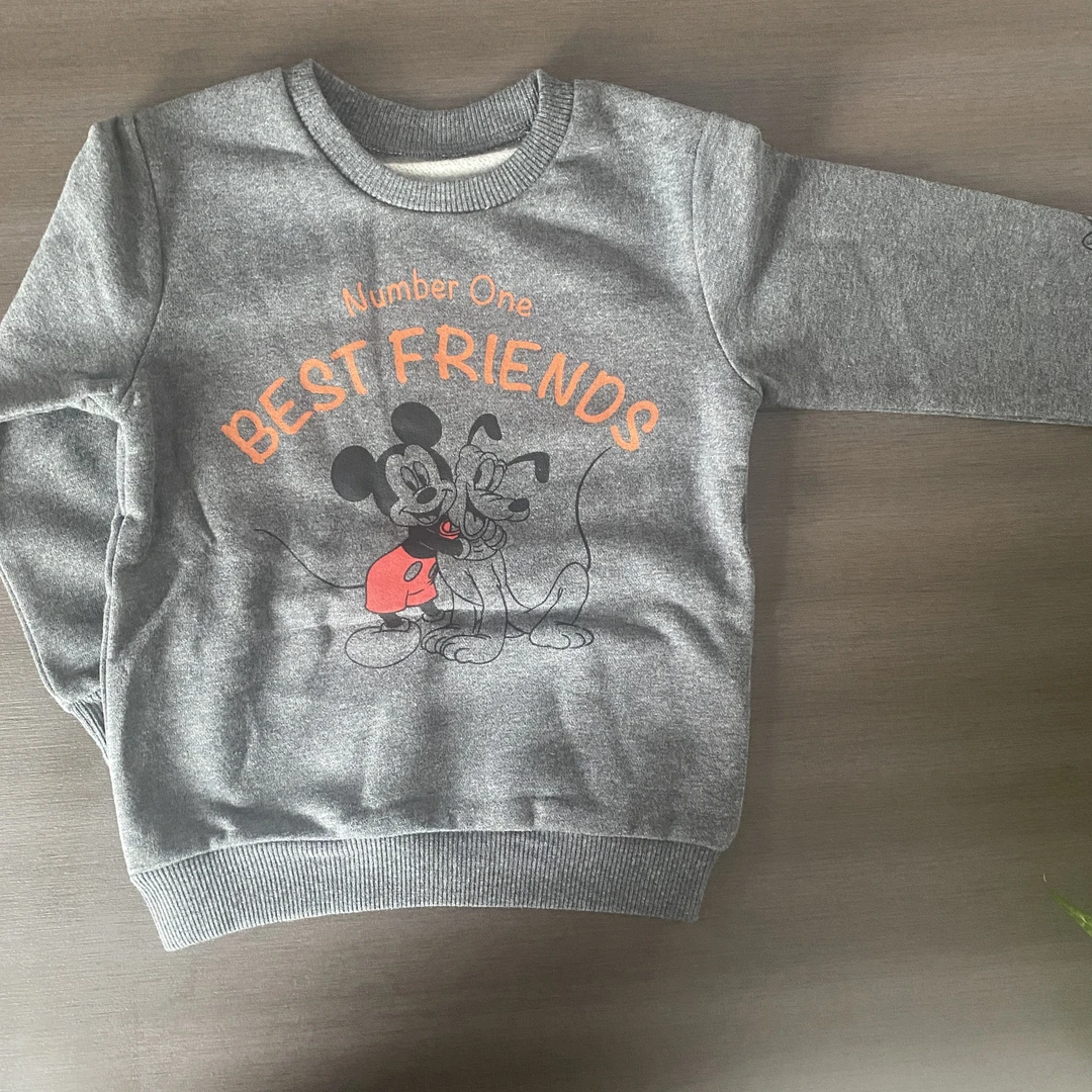 宝宝四季款灰色米老鼠好朋友卫衣