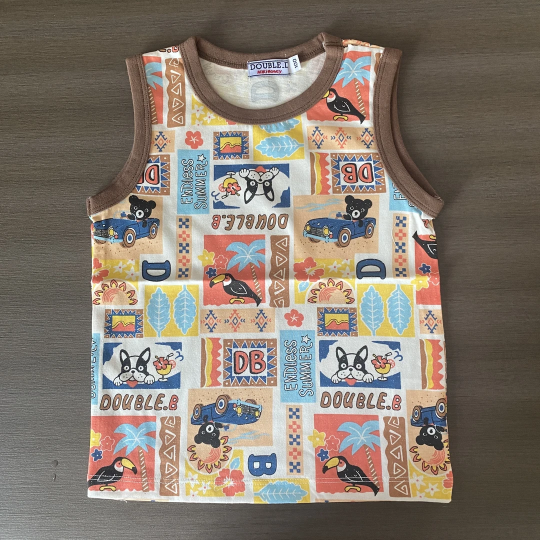 宝宝夏季十二宫格小黑熊背心