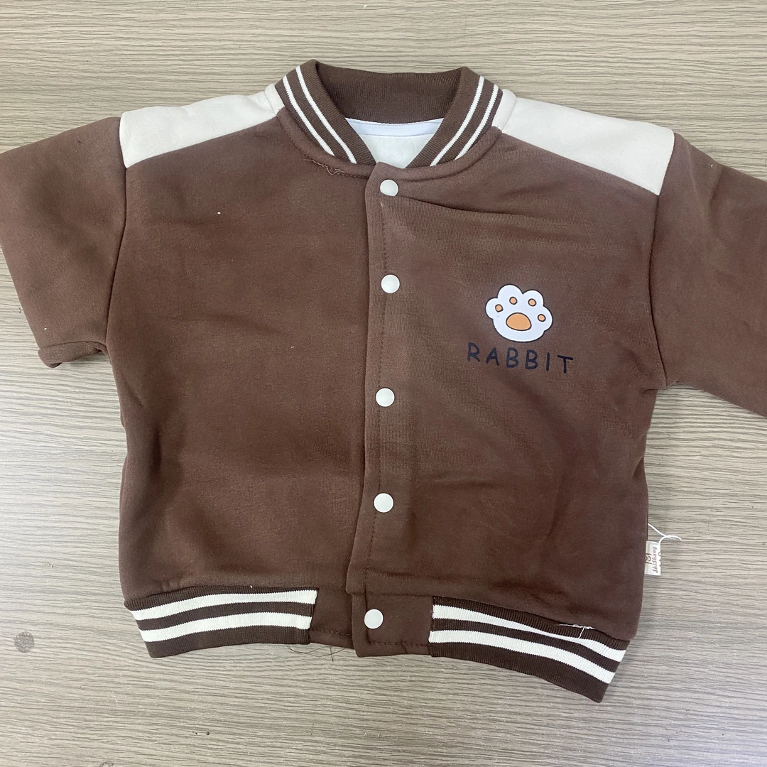 宝宝秋冬脚印棒球服开衫卫衣（微瑕）