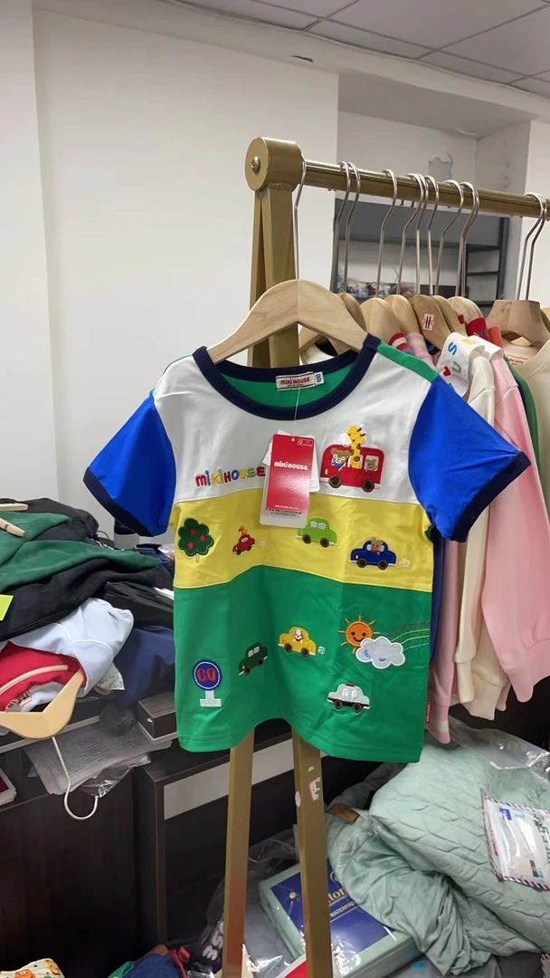 MK白黄绿拼接短袖T恤（正）五熊（正）2024新款