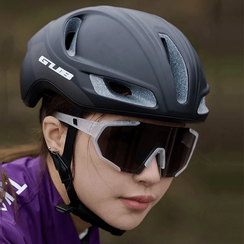 GUB自行车头盔带风镜一体成型骑行头盔男女山地公路车安全帽轻便