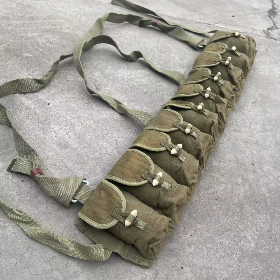 怀旧收藏 多功能工具包十个口袋帆布袋胸包