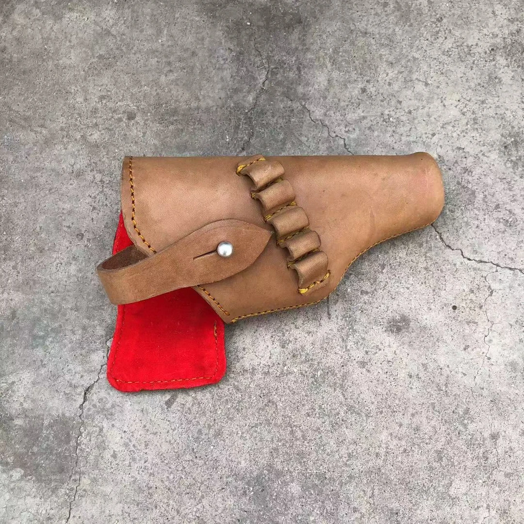 正品老货库存64快套 老式牛皮小包 70年代公发老货木仓套收藏品