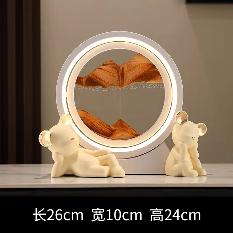 创意暴力熊解压夜灯流沙画入户酒柜摆件现代客厅卧室玄关电视柜装