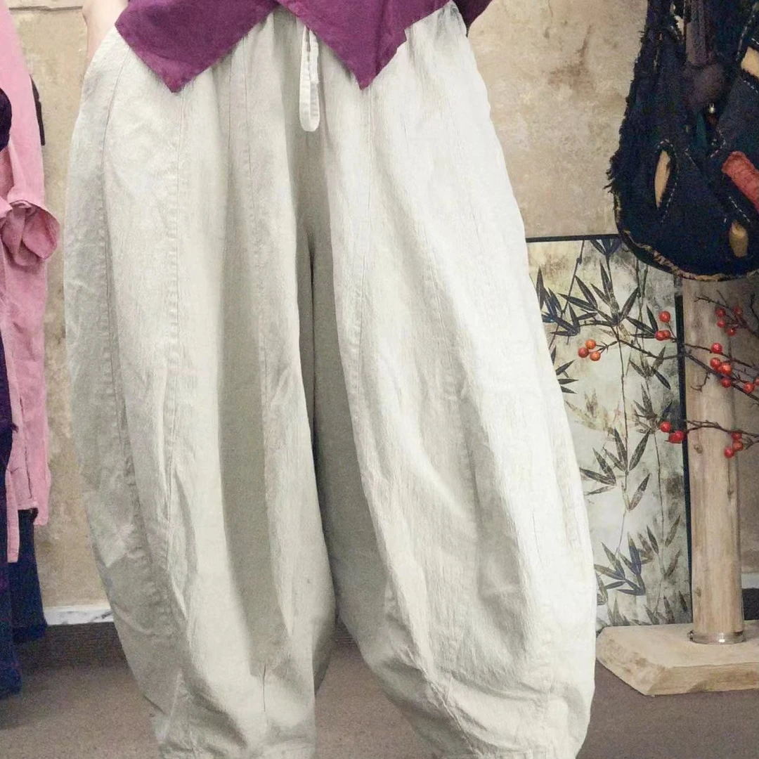 SX二十片开片麻本色南瓜裤（裤长95）