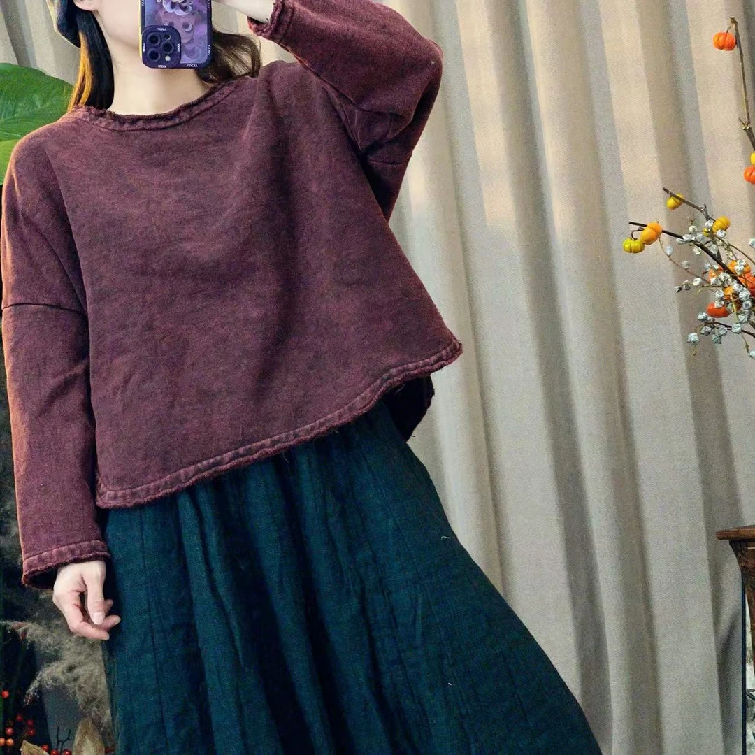 （忆南）纯棉圆领卫衣（衣长60胸围130）