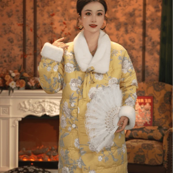 三层夹棉家居服加绒加厚保暖冬季套装加长版2859