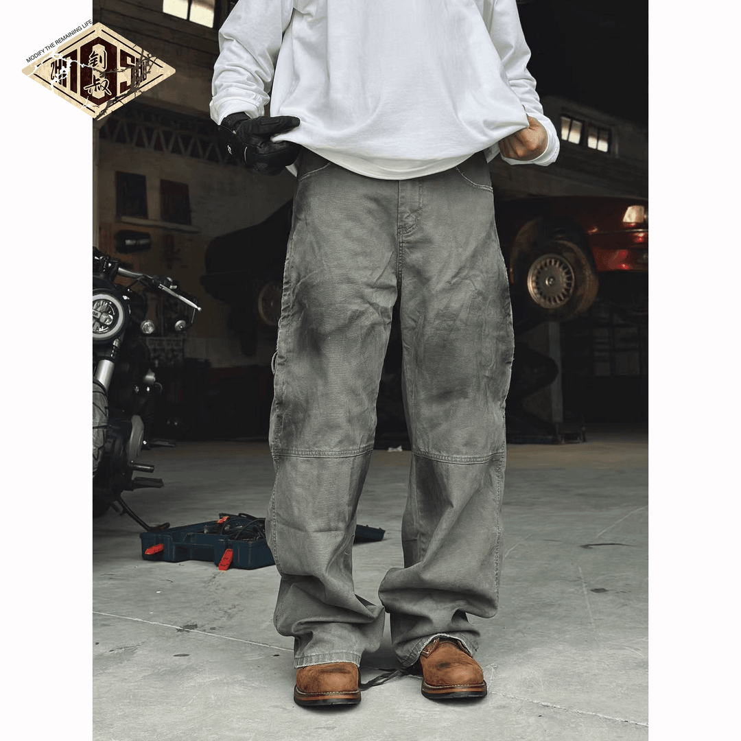 【曼岛TT】钊叔制做旧水洗直筒休闲长裤