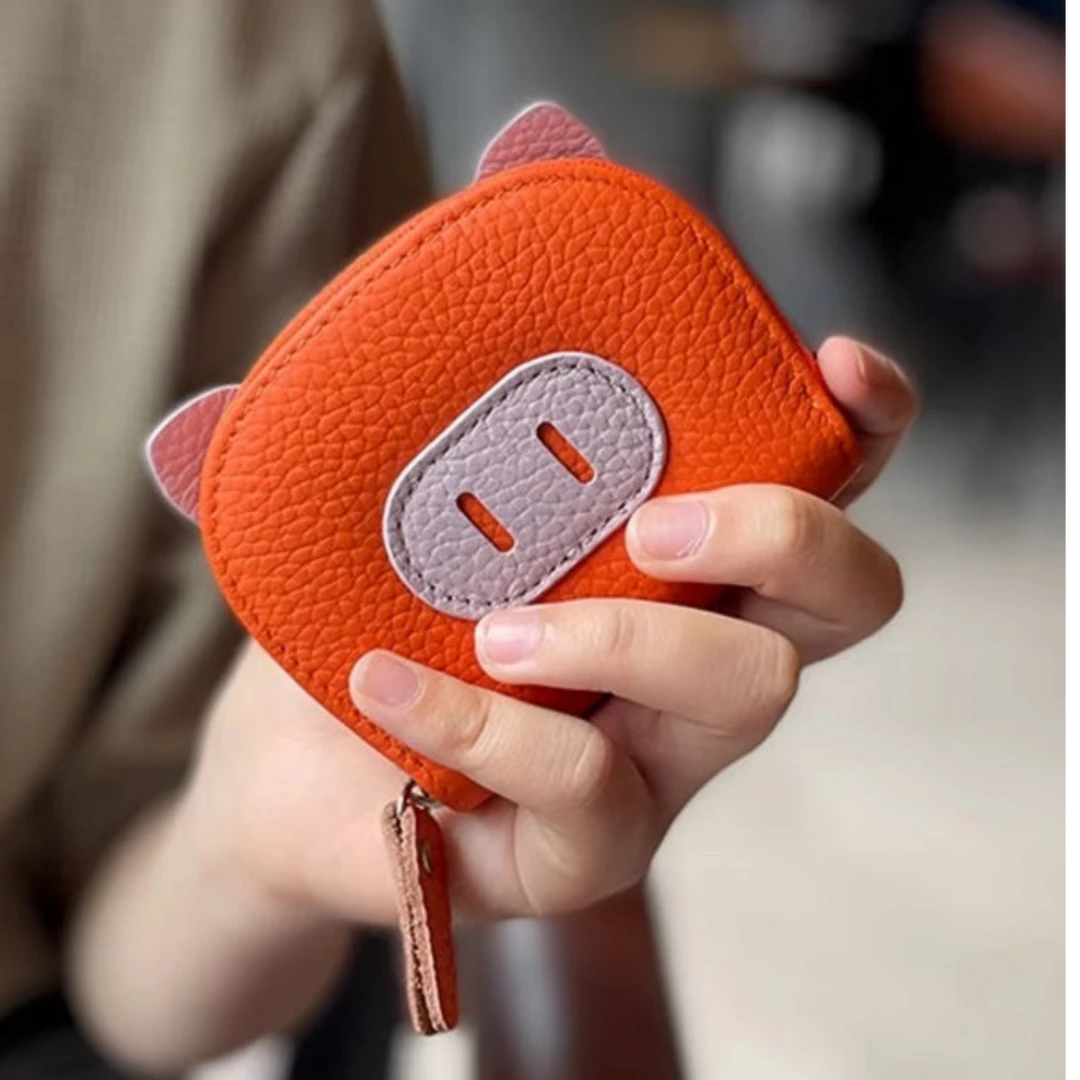 2024新款猪猪装卡的卡包女士小巧网红防消磁多卡位可爱便携大容量