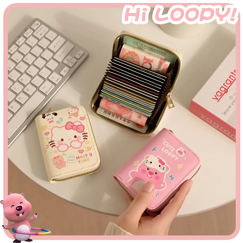 卡通卡包女式可爱卡片包学生多卡位证件套防消磁卡夹小巧零钱包