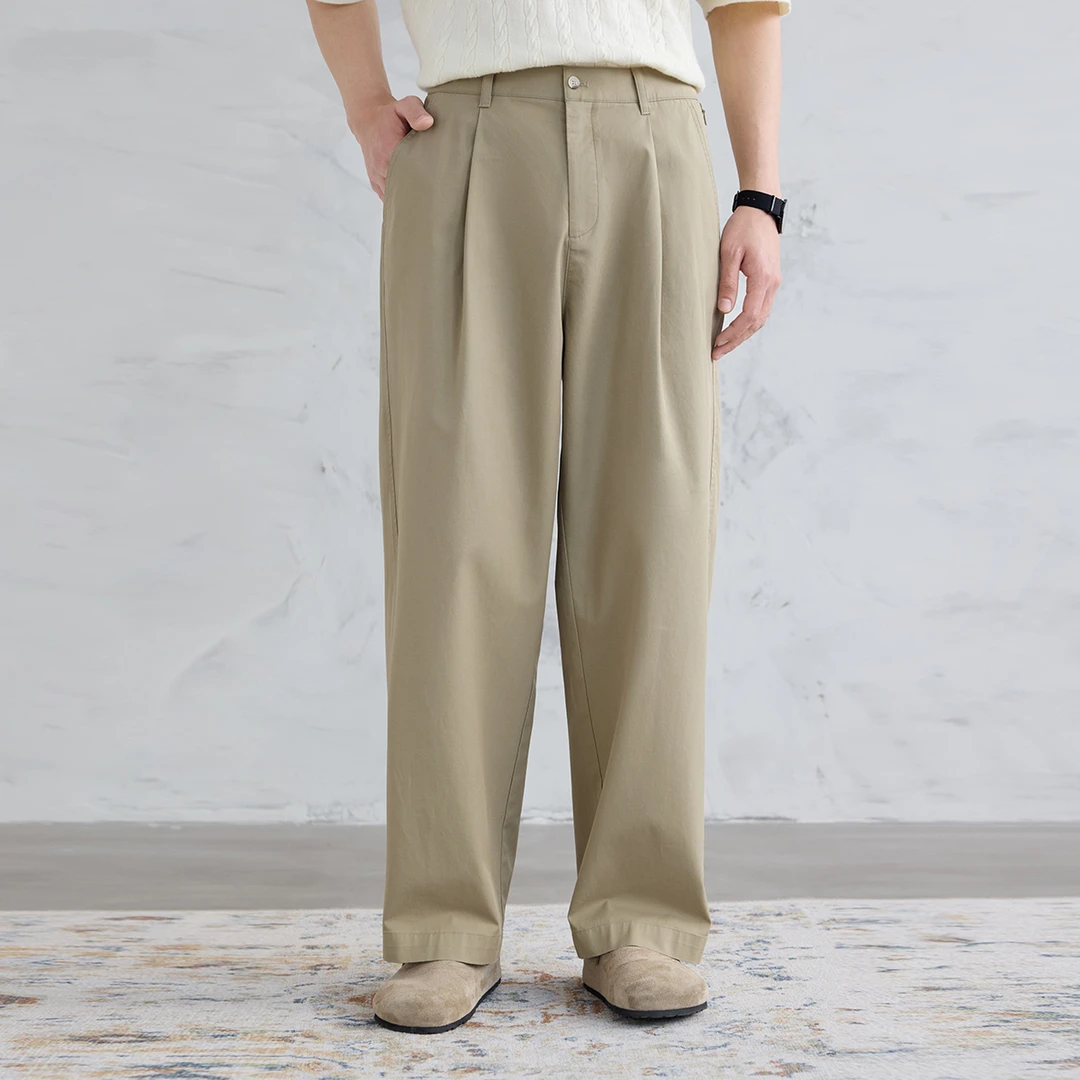 城市轻户外系列 半松紧腰隐形拉链袋休闲裤 WIDE PANTS 男款