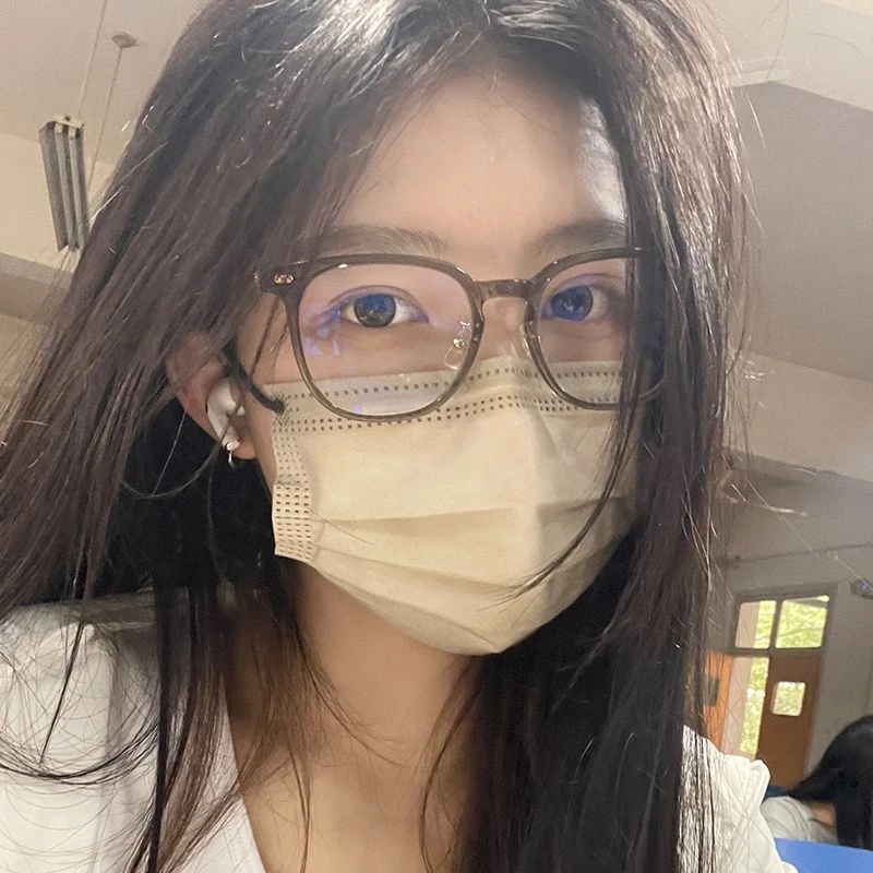 明蒂网红款防蓝光辐射近视眼镜女款平光护眼茶色素颜无度数眼睛