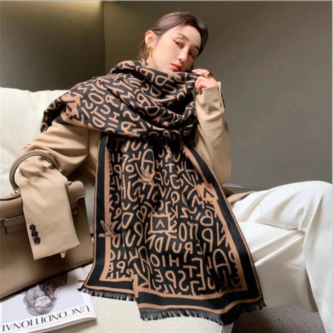 【DONI】2024新款时尚气质百搭韩版羊绒优雅气质保暖围巾百搭