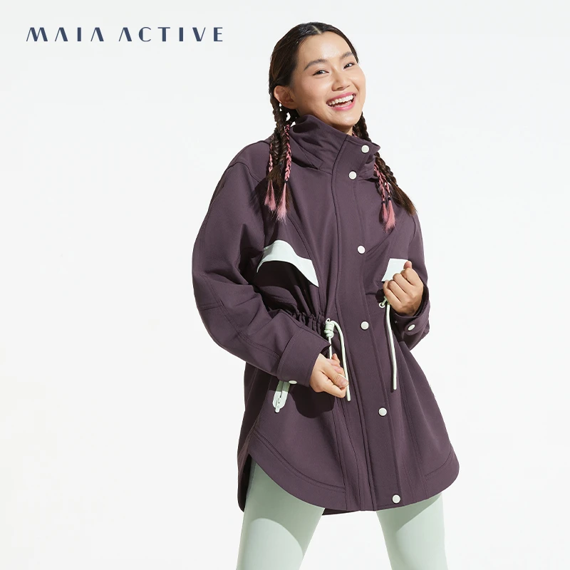 MAIAACTIVE 宠粉价 户外防风保暖长款运动休闲连帽外套 222JK026
