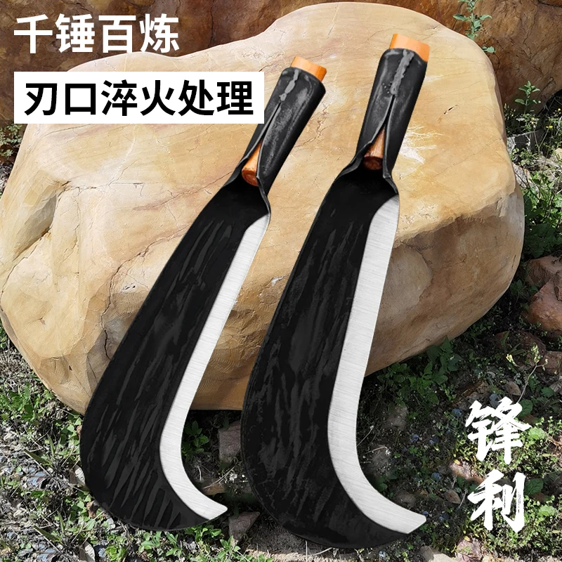 柴刀高硬度砍柴刀手工锻打镰刀农用工具砍树劈柴刀砍柴专用刀户外