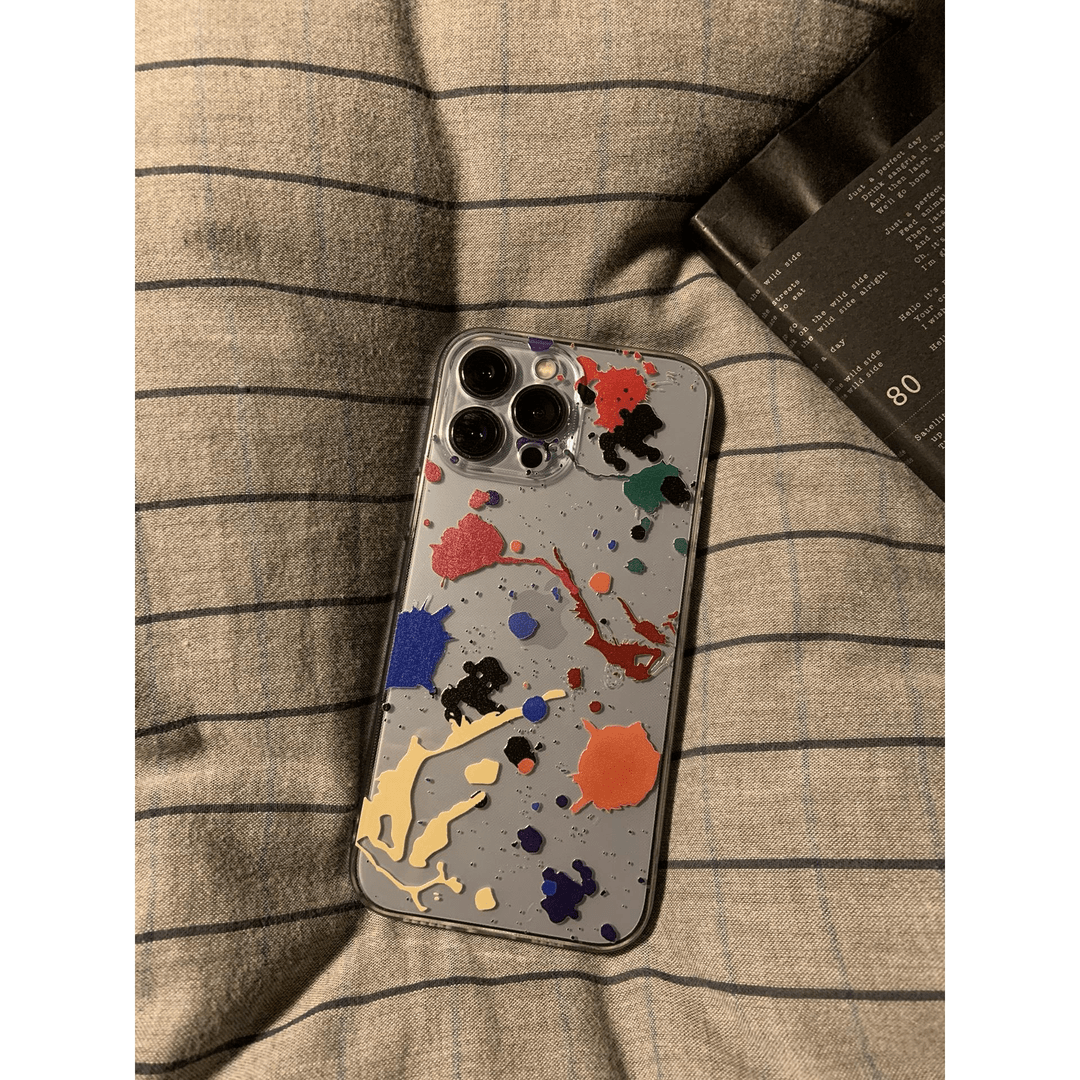 小众不撞款苹果iPhone14ProMax手机壳泼墨13高级感12防摔11艺术