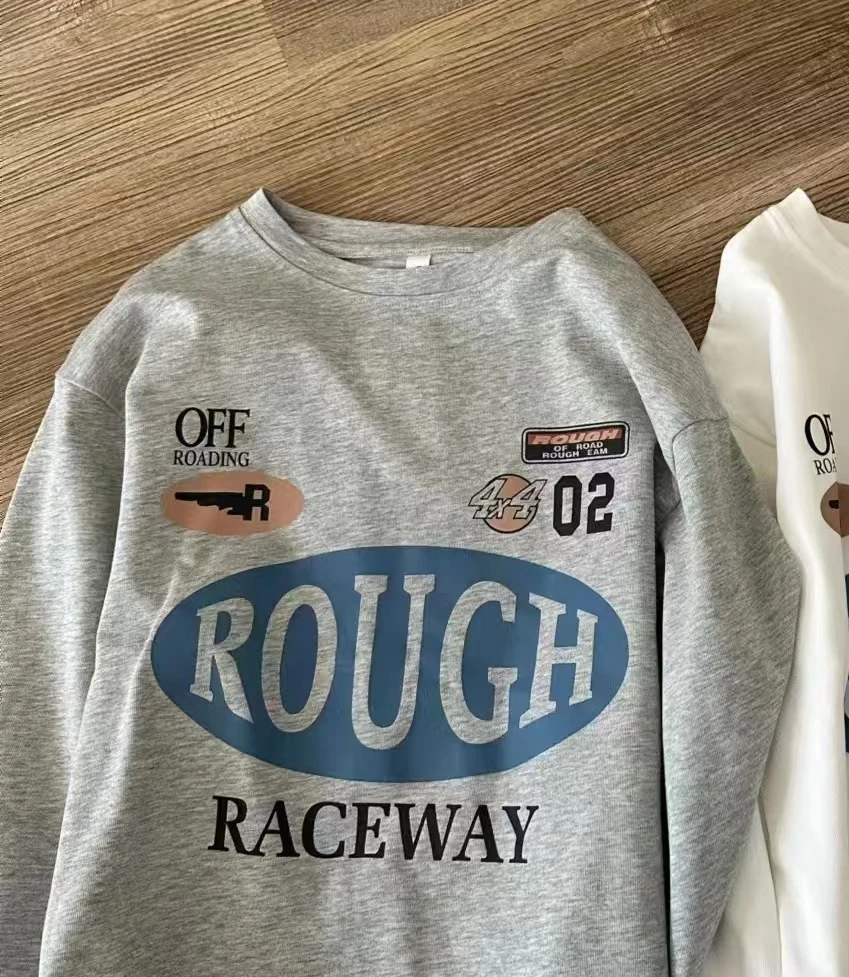 印花卫衣中性休闲圆领韩版秋季长袖男童时尚男女洋气宽松76088