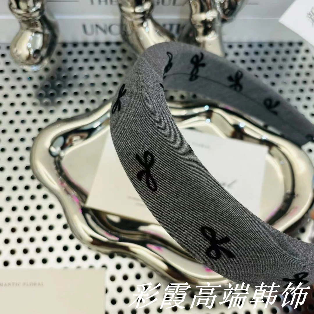 灰色蝴蝶结发箍014