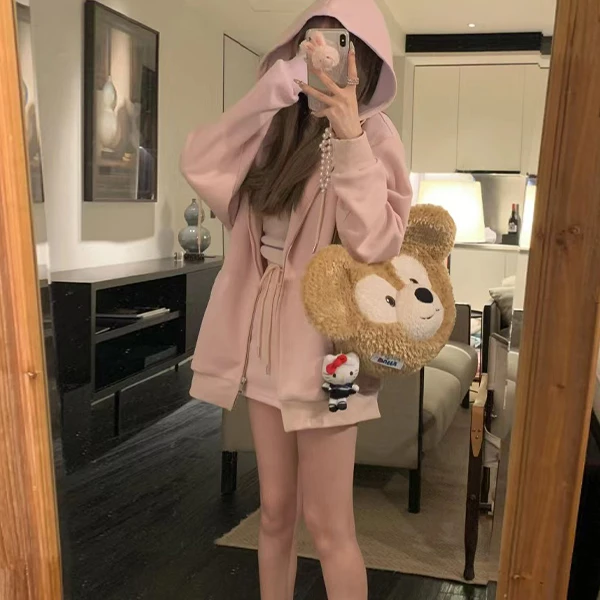 卫衣外套25秋新款卫衣外套女开衫连帽休闲拉链少女宽松开衫外套